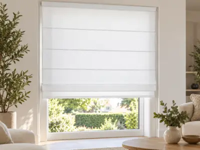 4x Vouwgordijn Shadow Comfort®, 1.98 x 2.40, arctic white – kavel bij Onlineveilingmeester