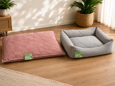 Ca. 20x Hondenkussen/Mand Azoona, Emillio M, 10x roze & 10x grijs – kavel bij Onlineveilingmeester