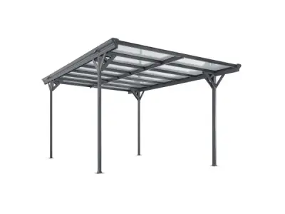 Terrasdak / Carport - Platdak - 5 x 3 m - Donkergrijs – kavel bij XL Auctions
