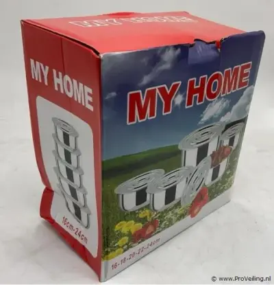 Myhome Pannenset 5-delig - 12 stuks – kavel bij ProVeiling, Kerkdriel