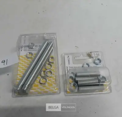 2 x Holle fittingsbuis met moer M10 2 assorti – kavel bij Belga Veilingen, Oudsbergen