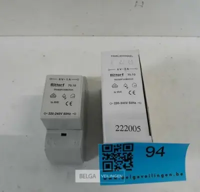 1 x Transformator 8V-1A 220-240V 50Hz – kavel bij Belga Veilingen, Oudsbergen