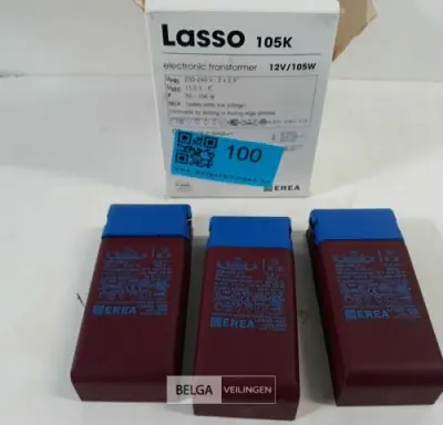 3 x Transfo 12V 35-105W – kavel bij Belga Veilingen, Oudsbergen