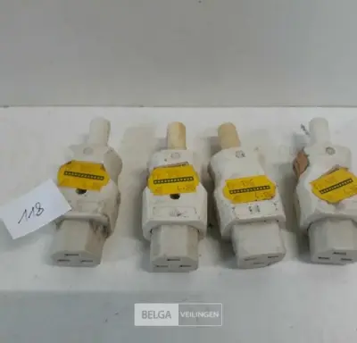 4 x Stekker 3xplat porseleinen kop – kavel bij Belga Veilingen, Oudsbergen