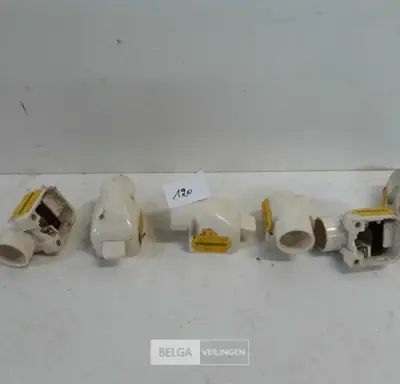 6 x Fitting E14 met drukschakelaar – kavel bij Belga Veilingen, Oudsbergen
