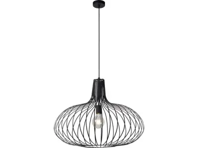 Lucide MANUELA - Hanglamp - Ø 65 cm - 1xE27 - Zwart – kavel bij XL Auctions