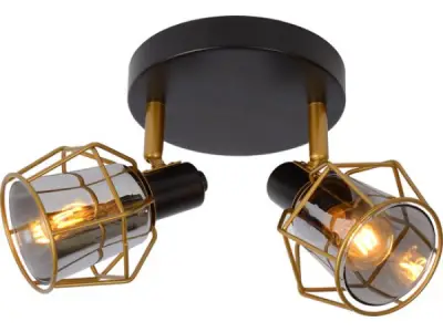 Lucide NILA - Plafondspot (Plafondlamp) - 2xE14 - Zwart – kavel bij XL Auctions