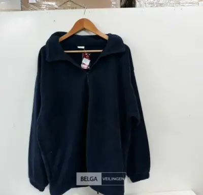 1 x Fleece trui lange rits blauw XL – kavel bij Belga Veilingen, Oudsbergen