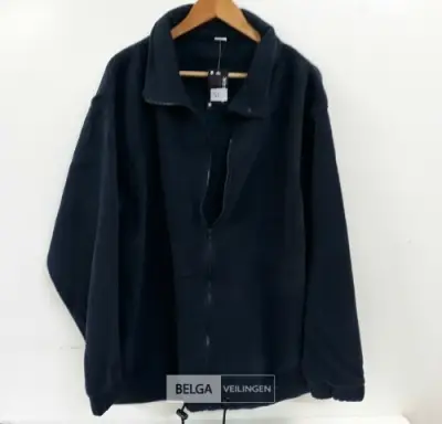 1 x Fleece trui lange rits blauw XXL – kavel bij Belga Veilingen, Oudsbergen