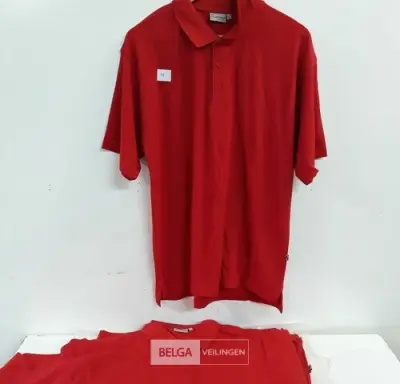 5 x Polo shirt rood L – kavel bij Belga Veilingen, Oudsbergen