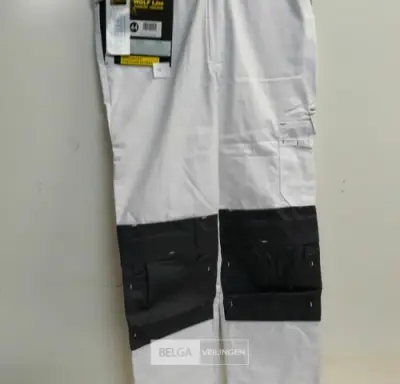 1 x Werkbroek wit/grijs Wolf line 44 – kavel bij Belga Veilingen, Oudsbergen