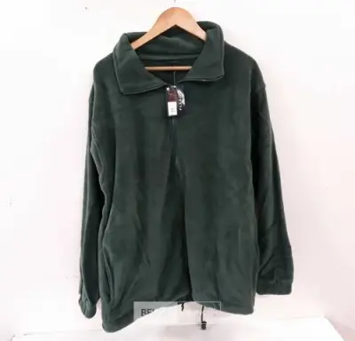 1 x Fleece trui lange rits groen L – kavel bij Belga Veilingen, Oudsbergen