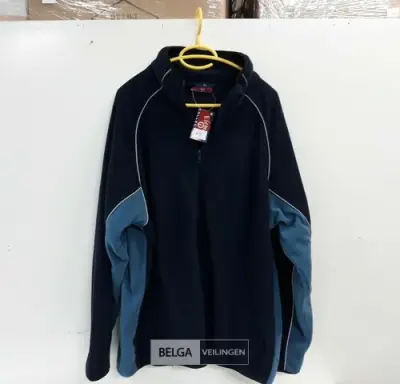 1 x Fleece trui lange rits blauw/L blauw XL – kavel bij Belga Veilingen, Oudsbergen