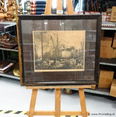 Klassieke 19e- of vroeg 20 eeuwse Nederlandse ets – kavel bij ProVeiling, Wageningen