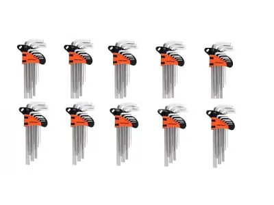 10 sets van 9 inbussleutels 1,5-10 mm KRAFT&DELE – kavel bij Auctelia, Aye