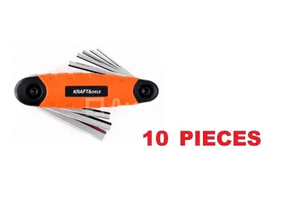 10 sets van 8 KRAFT&DELE inklapbare inbussleutels – kavel bij Auctelia, Aye