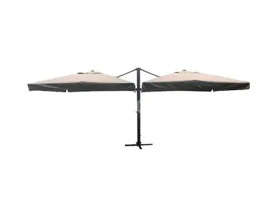 Dubbel hangende parasol Zandkleurig (2 * 300x300cm) – kavel bij Auctelia, Tholen