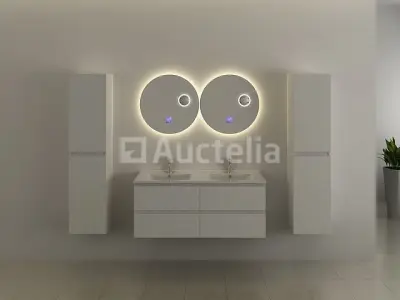 Ronde spiegel met LED verlichting & Bluetooth - Ø60 cm – kavel bij Auctelia, Tholen