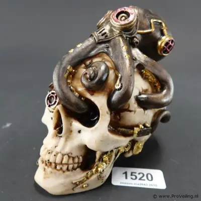Steampunk Schedel met Octopus – kavel bij ProVeiling