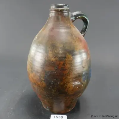 Antieke redware aardewerk kruik – kavel bij ProVeiling