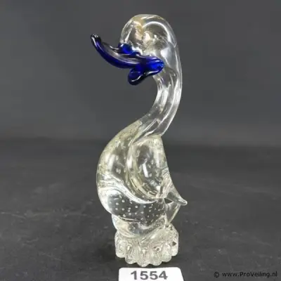 Murano?. glas sculptuur in de vorm van een zwaan – kavel bij ProVeiling