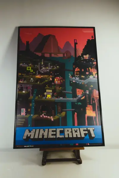 Minecraft ingelijste officiële poster – Mojang / J!NX – FP2914 – kavel bij De Kringwinkel, Turnhout