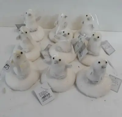 9 x Hangdeco pinguin op ijsschot 10 cm – kavel bij Belga Veilingen, Oudsbergen