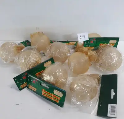 10 x Kerstbal pvc bal in zakje 7 cm – kavel bij Belga Veilingen, Oudsbergen
