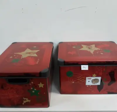 2 x Opbergdoos voor kerstballen curver – kavel bij Belga Veilingen, Oudsbergen