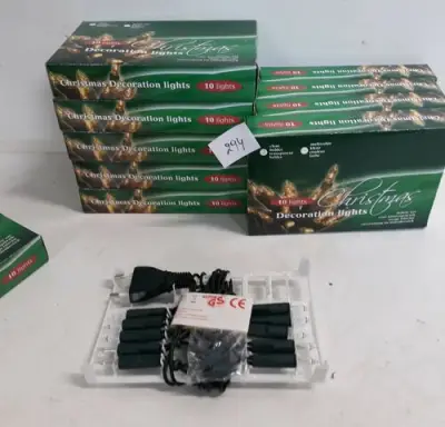 10 x Kerstlampen 10 L classic kaars – kavel bij Belga Veilingen, Oudsbergen