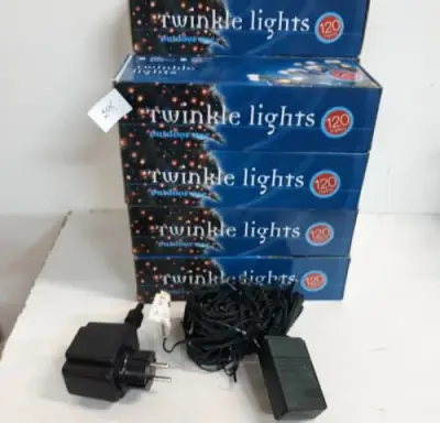 10 x Kerstlampen 120 L classic twinkel 8 programma's – kavel bij Belga Veilingen, Oudsbergen