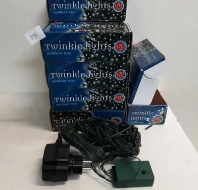 10 x Kerstlampen 160 L classic twinkel 8 programma's – kavel bij Belga Veilingen, Oudsbergen