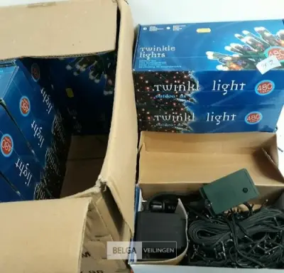 10 x Kerstlampen 480 L classic twinkel 8 programma's – kavel bij Belga Veilingen, Oudsbergen