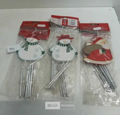 6 x Kerstgong 2 assorti – kavel bij Belga Veilingen, Oudsbergen