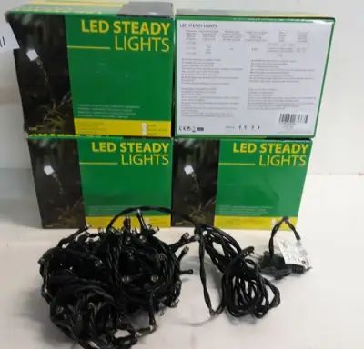 8 x Kerstverlichting LED 120 L warm wit – kavel bij Belga Veilingen, Oudsbergen