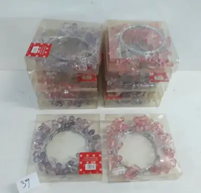 12 x Kaarsring mix roze/paars – kavel bij Belga Veilingen, Oudsbergen