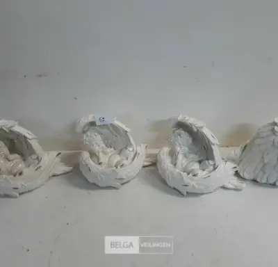 4 x Engel polyester 18 x 14 cm – kavel bij Belga Veilingen, Oudsbergen