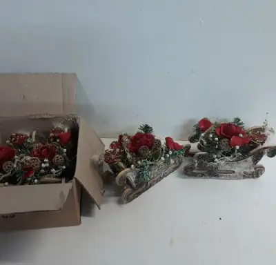 4 x Kerstslee 20x9x10 cm – kavel bij Belga Veilingen, Oudsbergen
