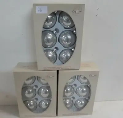 3 x Kerstballen glas 6 stuks perle – kavel bij Belga Veilingen, Oudsbergen