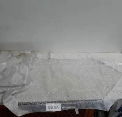 2 x Tafelloper wit 160x50 cm – kavel bij Belga Veilingen, Oudsbergen