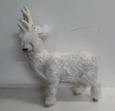 1 x Hert 60 cm witte zachte haren – kavel bij Belga Veilingen, Oudsbergen