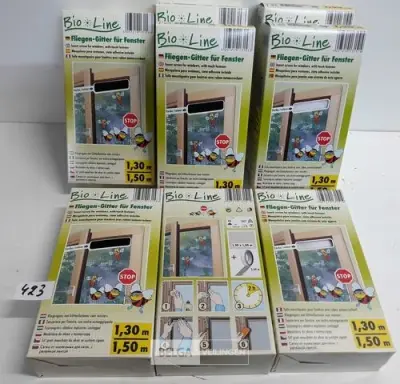 8 x Vliegendraad 4x zwart 4x wit 1,3x1,5 M – kavel bij Belga Veilingen, Oudsbergen