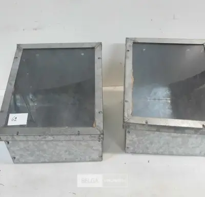 2 x Mini serre galva 20x20x19 cm – kavel bij Belga Veilingen, Oudsbergen