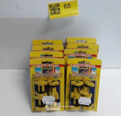 8 x Kabelspanners 4 stuks pvc block-fix – kavel bij Belga Veilingen, Oudsbergen