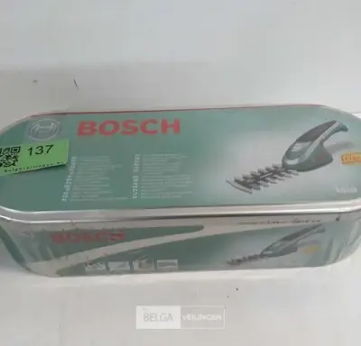 1 x Buxusschaar 12 cm ISIO 3,6V in blikken opbergdoos – kavel bij Belga Veilingen, Oudsbergen