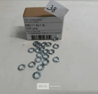 1 x Veerringen verzinkt M 6 200 stuks – kavel bij Belga Veilingen, Oudsbergen