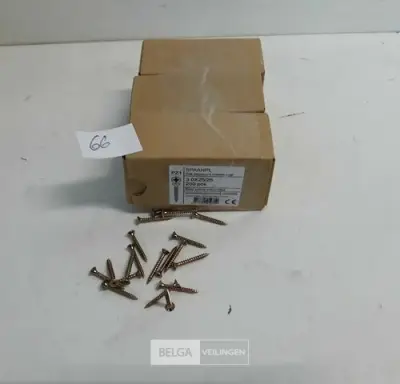 3 x Spaanplaatvijs geel verzinkt 3x25 200 stuks – kavel bij Belga Veilingen, Oudsbergen