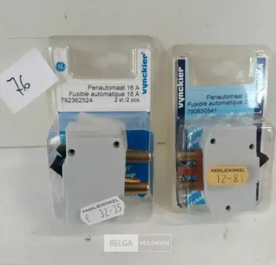 3 x Penautomaat vynckier 2x16A + 1x32A – kavel bij Belga Veilingen, Oudsbergen
