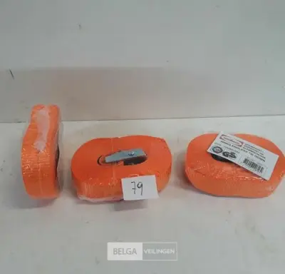3 x Spanbanden met spanklem – kavel bij Belga Veilingen, Oudsbergen