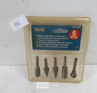 1 x Houtrasp stift 5-delig – kavel bij Belga Veilingen, Oudsbergen
